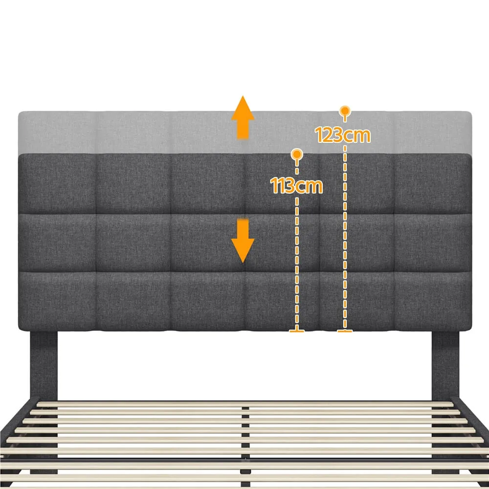Yaheetech Modern Platform Bed Frame, Dark Gray