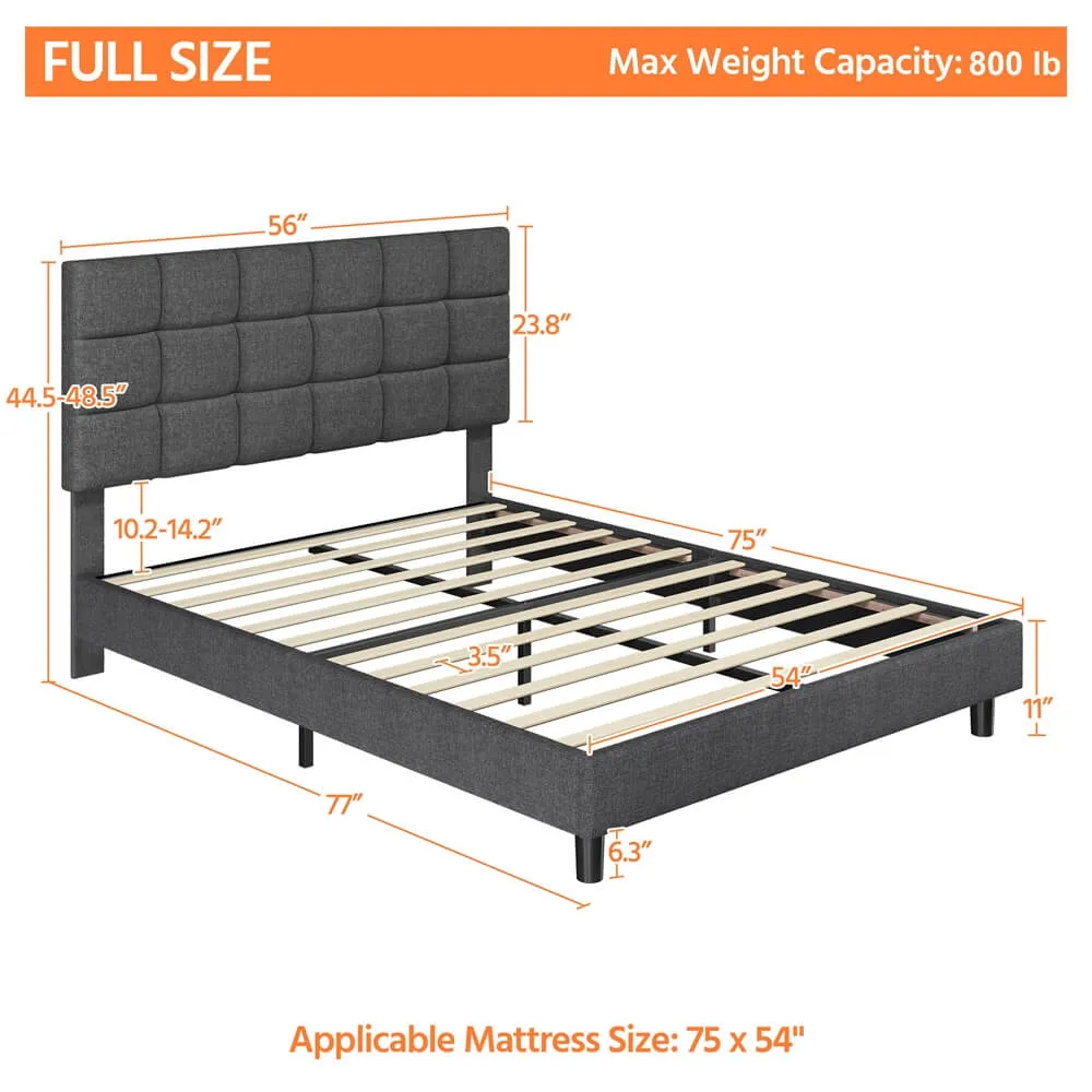 Yaheetech Modern Platform Bed Frame, Dark Gray