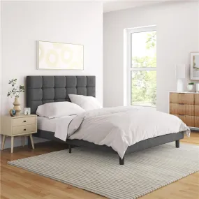 Yaheetech Modern Platform Bed Frame, Dark Gray